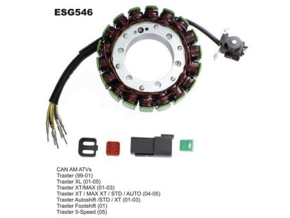 127748 electrosport stator vinuti alternatoru cam am traxter 500 99 05 420296321