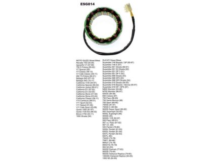 127757 electrosport stator vinuti alternatoru ducati moto guzzi stare modely 2 kable
