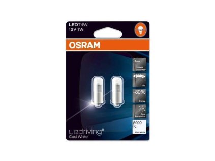 135401 osram zarovka led riving cool white 6000k 1w 12v ba9s t4w sada 2 ks