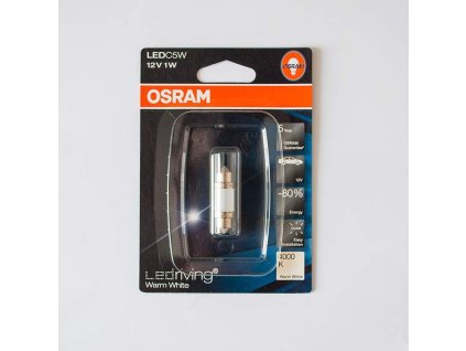 135416 osram zarovka led riving warm white 4000k 1w 12v sv8 5 8 c5w