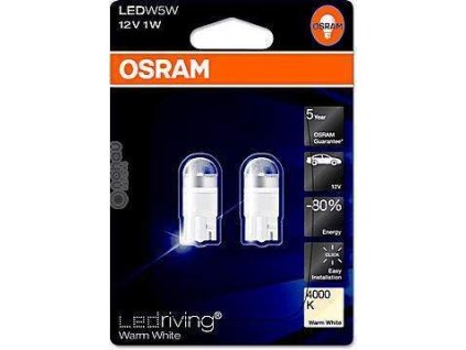 135419 osram zarovka led riving warm white 4000k 1w 12v w2 1x9 5d w5w sada 2 ks