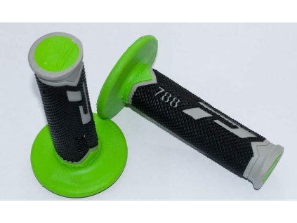 135596 progrip gripy pg788 off road 22 25mm delka 115mm barva seda zelena cerna trojdilne