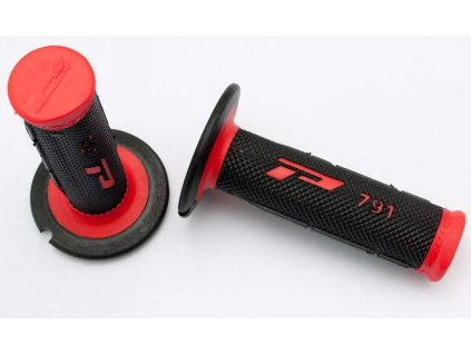 135653 progrip gripy pg791 off road 22 25mm delka 115mm barva cervena cerna dvoudilne pg7