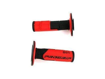 135761 progrip gripy pg801 off road 22 25mm delka 115mm barva cerna cervena dvoudilne pg8