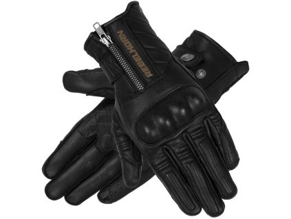 137993 rebelhorn hunter cerne kozene rukavice xxl