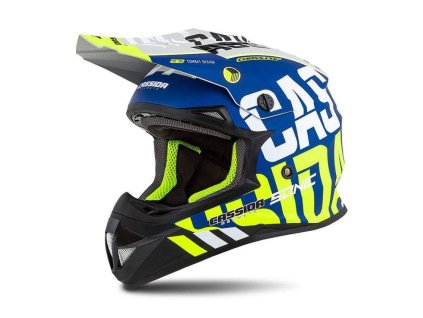 142469 cassida cross cup sonic modra matna zluta fluo krossova helma l