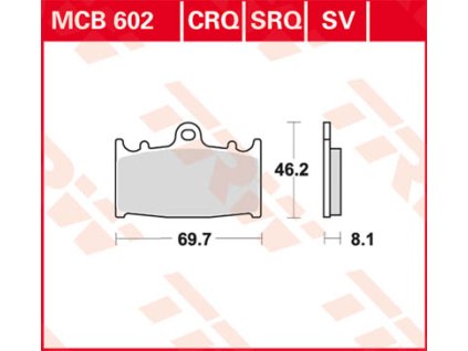 143477 trw mcb602trq brzdove desticky na motorku