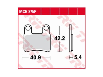 143645 trw mcb875p brzdove desticky