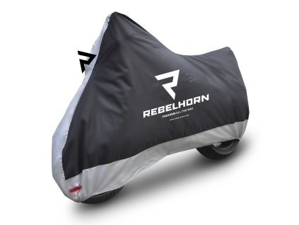 147620 plachta na motorku rebelhorn cover ii cerna stribrna l