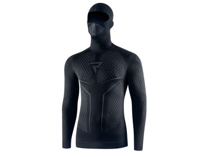 147773 rebelhorn therm ii 2w1 termoaktivni tricko s kuklou cerna seda xl xxl