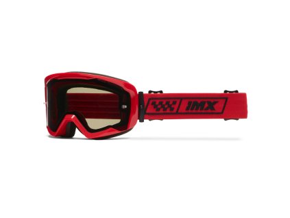 IMX ENDURANCE RACE RED GLOSS/RED brýle - sklo DARK SMOKE + CLEAR (2 SZYBY W ZESTAWIE)