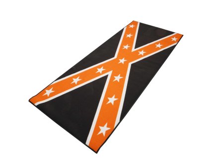 149594 biketek custom garazovy koberec konfederacni vlajka 250x100cm