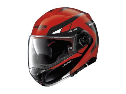 156005 1 moto helma nolan n100 5 plus milestone n com corsa red 54 xl