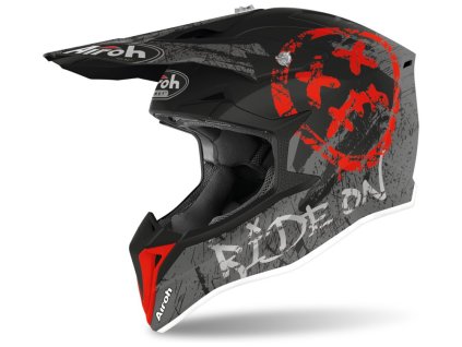 162629 prilba wraap youth smile airoh detska matna cerna cervena vel s