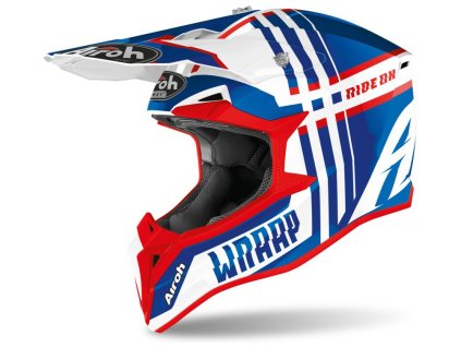 162638 prilba wraap youth broken airoh detska leskla modra bila cervena xxs 2023
