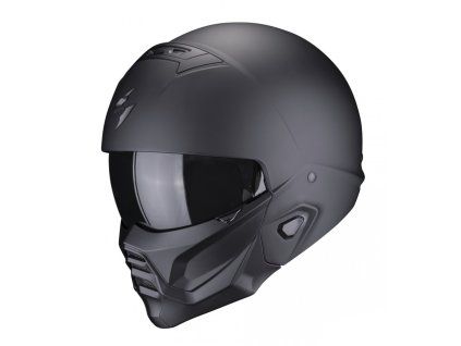 162701 moto prilba scorpion exo combat ii solid matna cerna xs