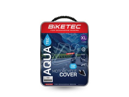 BIKETEC plachta na motorku AQUATEC prostorem na zadní kufr barva černá/šedá, XXL