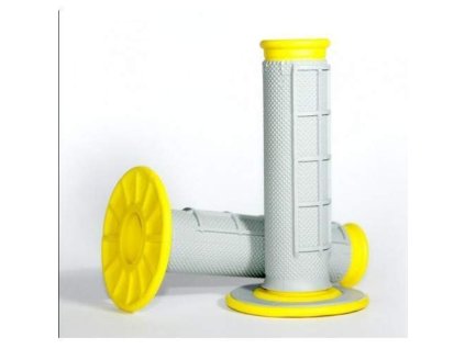 177009 renthal gripy mx dual compound diamont yellow waff dvoudilne barva seda zluta