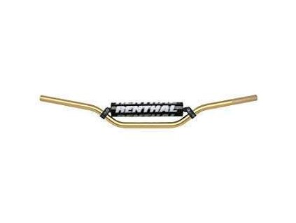 177342 renthal riditka 7 8 cala 22mm mx handlebar gold rc padded barva zluta pena