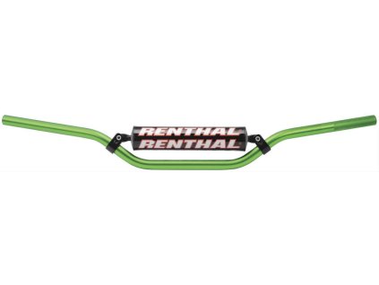 177345 renthal riditka 7 8 cala 22mm mx handlebar green rc padded barva zelena s hrazdou