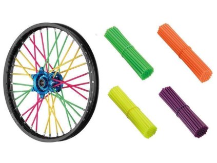 177630 accel barevne navleky na draty kol barva cervena komplet na dve kola 2x38 kusu