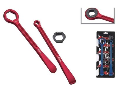 178329 accel sada montpaky 23 24cm alu7075 kovane s klicem 10 13 27 32 mm barva cervena