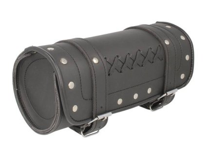 Kožená moto rolka se zdobením prošíváním