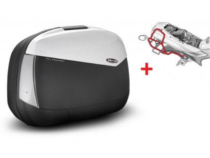 Shad Boční kufry na motorku s montážní sadou Side Master SH43 WHITE (pár) černý