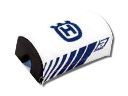BLACKBIRD protektor na řídítka PRO TAPER (28mm) barva bílá, logo HUSQVARNA