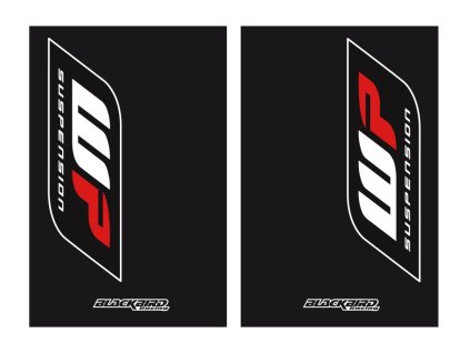 BLACKBIRD sada ochranných nálepek na teleskopy WHITE POWER černá 2 ks