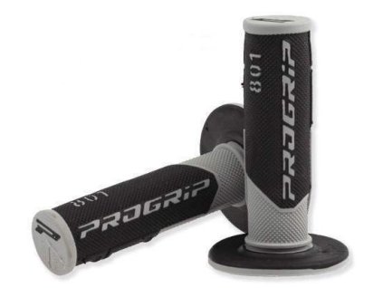 PROGRIP gripy PG801 OFF ROAD (22+25mm, délka 115mm) barva šedá/černá (dvoudílné) (801-187