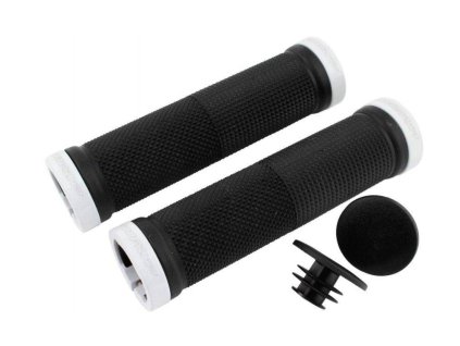 PROGRIP gripy PG999 ATV/JET SKI/MTB (22+22mm, délka 120mm) barva černá s bílou koncovkou