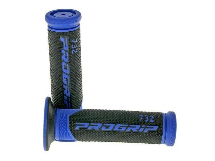 PROGRIP gumové gripy rukojetí PG732 ROAD (22+25mm, délka 125mm) barva modrá/černá (dvoudí