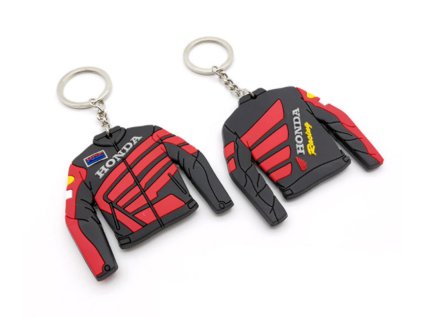 Přívěsek na klíče bunda Honda červená