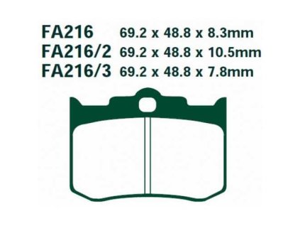 26135 ebc fa216 3 hh sintrovane brzdove desticky pro motorku