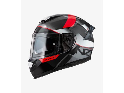nzi eurus 4 stream duo vanguard black anthracite and red full face helmet 150376a021