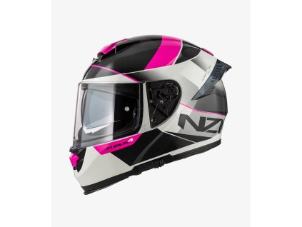 nzi eurus 4 stream duo vanguard pearl anthracite pink full face helmet 150376a023