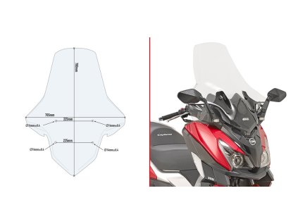 28067 1 kappa 7056dtk predni plexi cire 78 x 70 5 cm vxs sym cruisym 300 17 19 sym joymax z