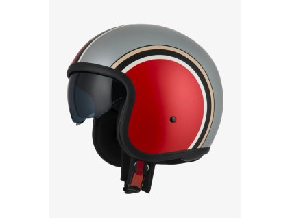 nzi rolling 4 sun diana red platinum matt open face helmet 050406as26