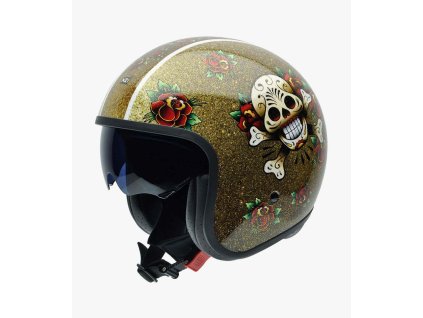 nzi rolling 4 sun skull n roses open face helmet 050406g744