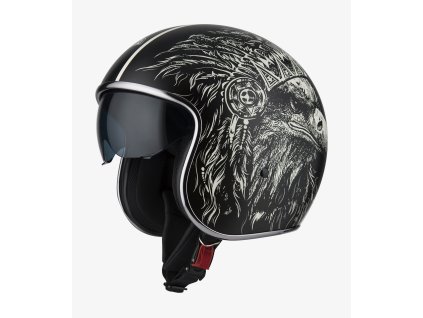 nzi rolling 4 sun boss bone matt open face helmet 050406a333
