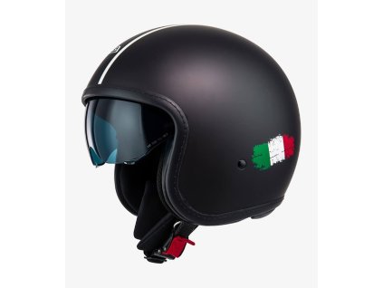 nzi rolling 4 sun black matt open face helmet 050406ar36