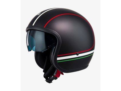 nzi rolling 4 sun black matt open face helmet 050406ar38