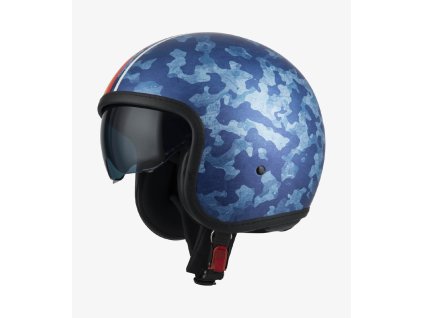 nzi rolling 4 sun mimetize blue matt open face helmet 050406as17
