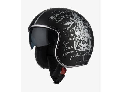 nzi rolling 4 sun tank silver open face helmet 0504106a337