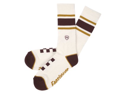 Venice Sock Cream Burgundy 1