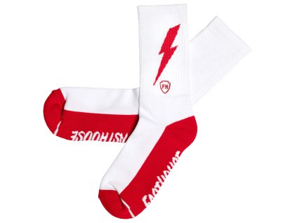 Wired Sock White Red