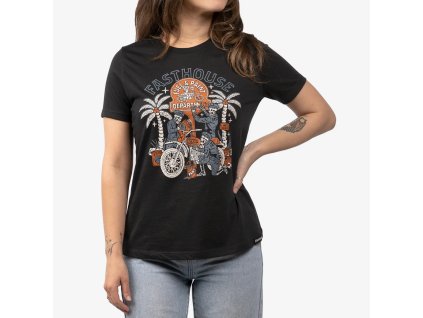 Fasthouse Women's Macabre Tee Black Mineral Wash