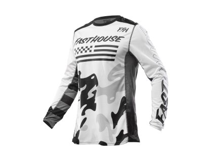 Youth Grindhousr Riot Jersey White Black F 2857