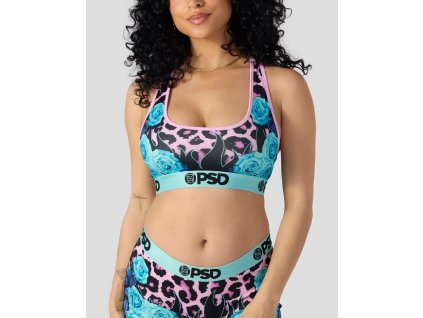 PSD Floral Leopard Women Sports Bra